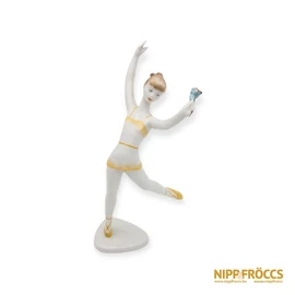 Hollóházi porcelán - Balerina virággal