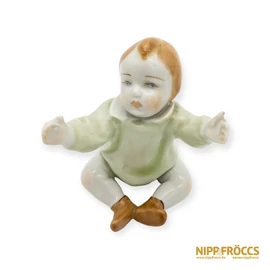 Zsolnay porcelán - Nyújtózkodó kisgyerek