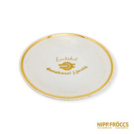 Hollóházi porcelán - Dunakeszi Járműjavító tál