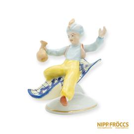 Hollóházi porcelán - Aladdin lila színű repülőszőnyegen