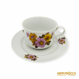Alföldi porcelán - Virág mintás teás csésze 6 darab