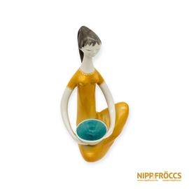 Drasche porcelán - Nő tállal