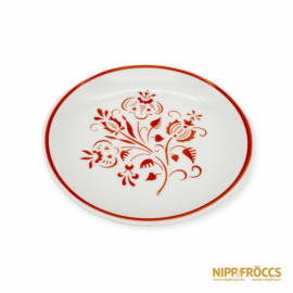 Hollóházi porcelán - Piros virágos tálka