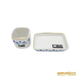 Hollóházi porcelán - SZÜV 2 részes dohányzó készlet