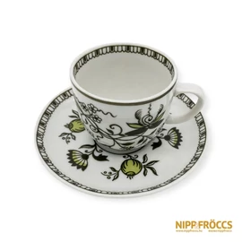 Hollóházi porcelán - Chinoin kávés cséssze