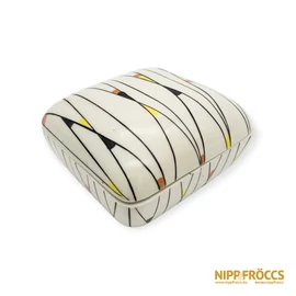 Budapesti porcelán - Színes háromszöges bonbonier