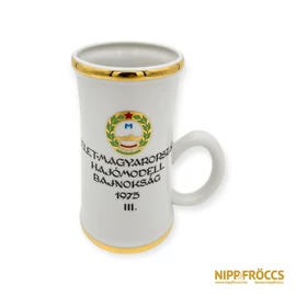 Hollóházi porcelán - MHSZ Kelet-Magyarország Hajómodell Bajnokság 1975 III. kelyezés emlékkorsó