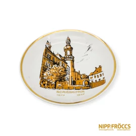 Hollóházi porcelán - Sopron 1277-1977 emlék tál