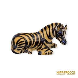 Porcelán, kerámia - Fekvő zebra