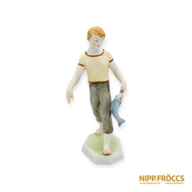 Zsolnay porcelán - Fiú hallal