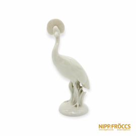 Drasche porcelán - Fehér bóbitás madár