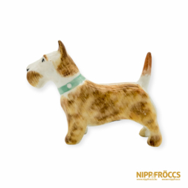 Porcelán, kerámia - Zöld nyakörves kutya