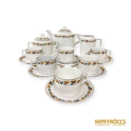 Zsolnay porcelán - Hat személyes teás készlet