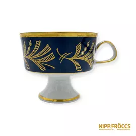 Porcelán, kerámia - Kék-arany mintás csésze