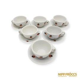 Zsolnay porcelán - Juharlevél mintás kévéscsésze 6db