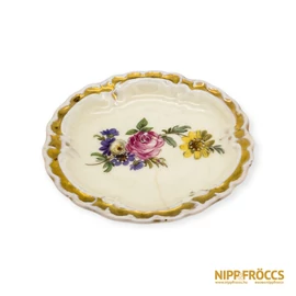 Lippelsdorf porcelán - Tálka virágokkal