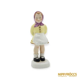 Aquincumi porcelán - Kendős kötényes kislány