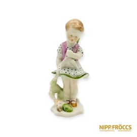 Herendi porcelán - Kislány babával