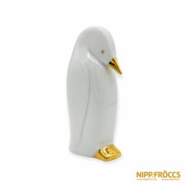 Hollóházi porcelán - Pingvin arany csőrrel