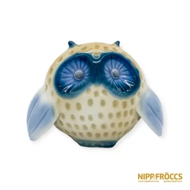 Aquincumi porcelán - Bagoly aquazúr festéssel