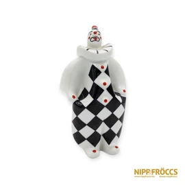 Hollóházi porcelán - Bohóc kockás ruhában