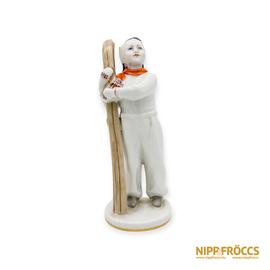 Lomonoszov porcelán - Lány síléccel