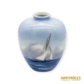 Royal Copenhagen porcelán - Váza vitrolással