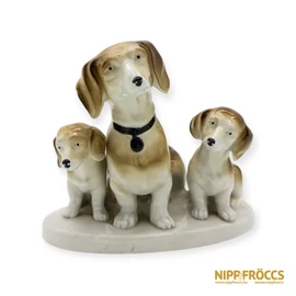 Lippelsdorf porcelán - Kutya család
