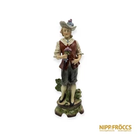 Lippelsdorf porcelán - Barokk férfi virágokkal