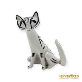 Hollóházi porcelán - Art deco macska