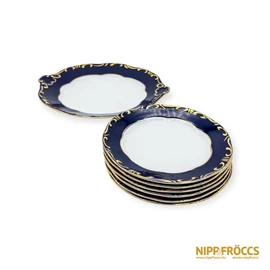 Zsolnay porcelán - Pompadour mintás süteményes tálak