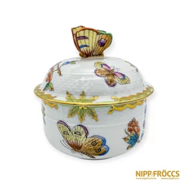 Herendi porcelán - Bonbonier pillangós fogóval