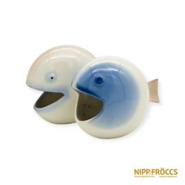 Aquincumi porcelán - Hal pár aquazúr festéssel