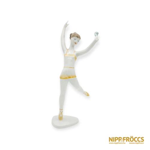 Hollóházi porcelán - Balerina virággal