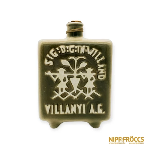 Zsolnay porcelán - Villányi boros kulacs (In vino veritas)