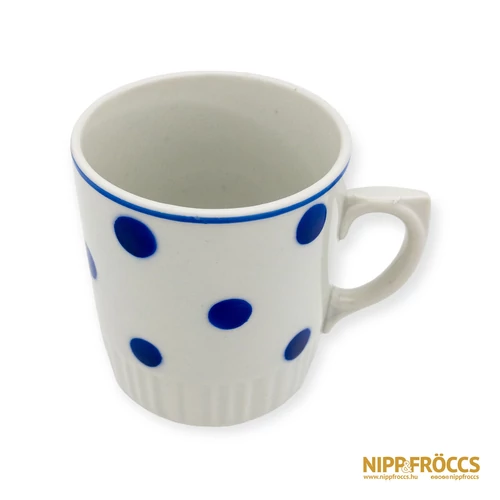 Zsolnay porcelán - Kék pöttyös bögre