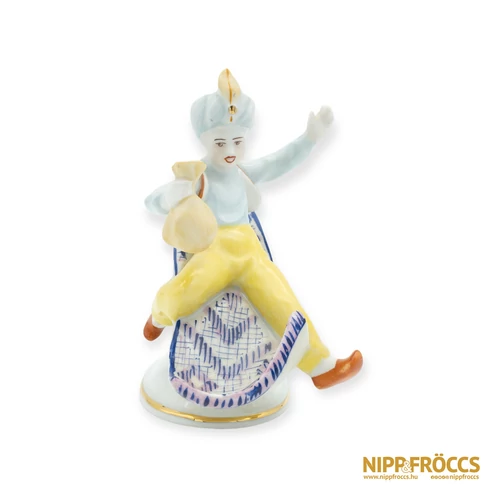 Hollóházi porcelán - Aladdin lila színű repülőszőnyegen