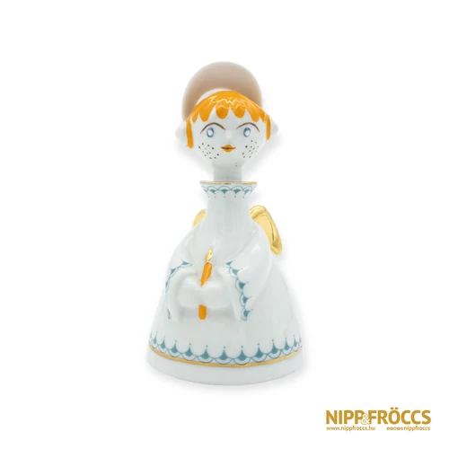 Hollóházi porcelán - Angyalka glóriával