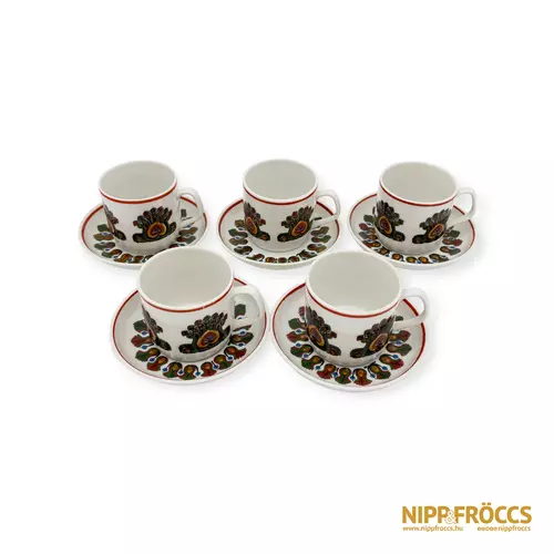 Hollóházi porcelán - Kávés készlet (5 darabos)