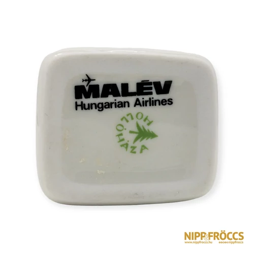 Hollóházi porcelán - Malév 3 részes hamutartó