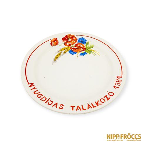 Porcelán, kerámia - Nyugdíjas találkozó 1981 tál