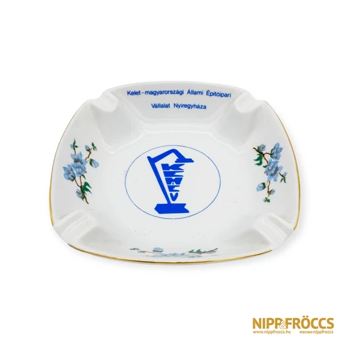 Hollóházi porcelán - Kelet-magyarországi Állami Építőipari Vállalat hamutartó