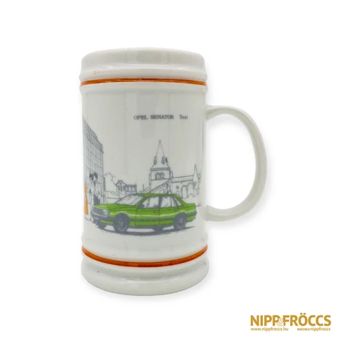 Hollóházi porcelán - Főtaxi kis korsó