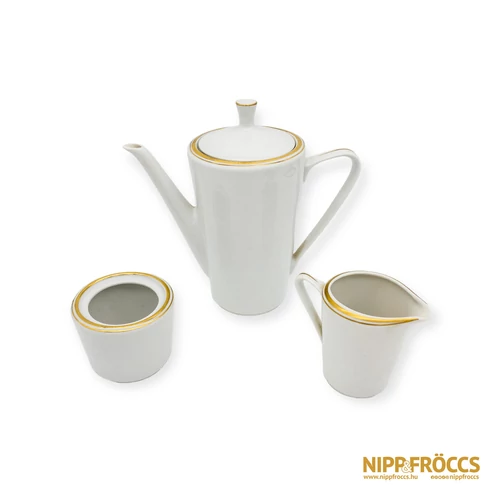 Alföldi porcelán - Arany szegélyes készlet