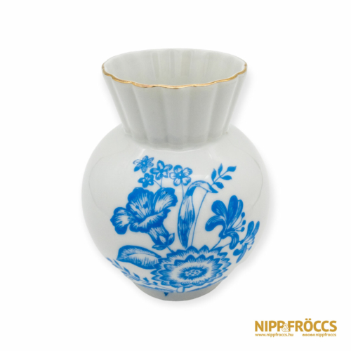 Zsolnay porcelán - Kék mintás váza