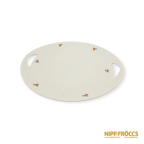 Zsolnay porcelán - Virág mintás kerek tál