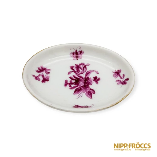 Herendi porcelán - Virág mintás gyűrű tartó tálka