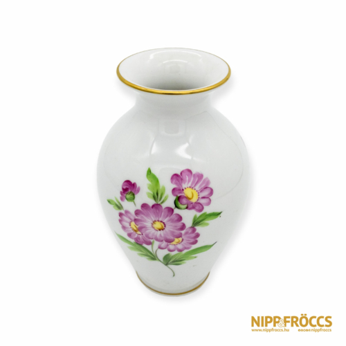 Herendi porcelán - Lila virágos váza