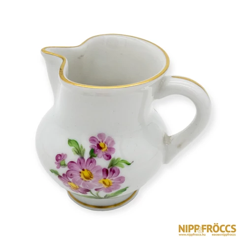 Herendi porcelán - Lila virágos kis kancsó