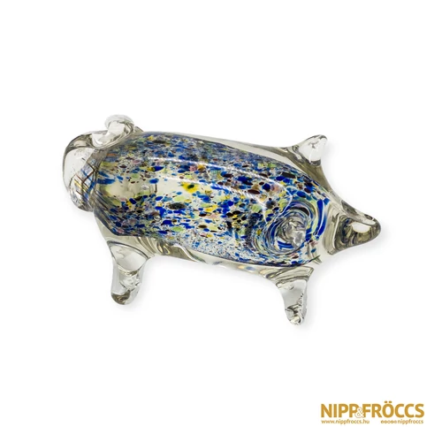 Porcelán, kerámia - Üveg malac